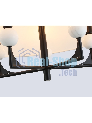 Люстра Ambrella light LH75150/5 BK/FR черный/белый матовый E14*5 max 40W D580*590