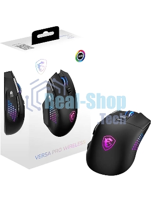 Мышь MSI VERSA PRO W черный оптическая 26000dpi беспров. BT/Radio USB (S12-4301340-CLA)