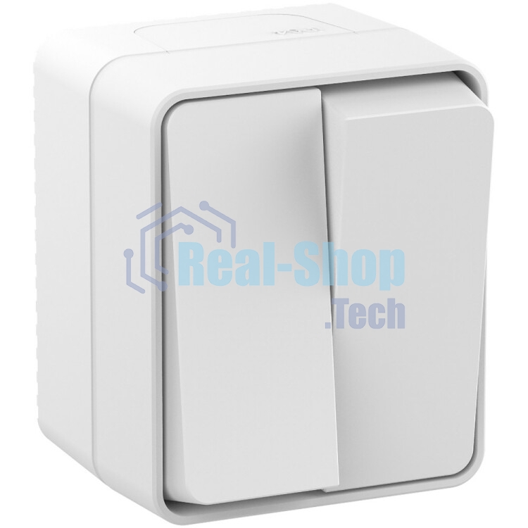 Выключатель 2-кл. ОП AtlasDesign Profi54 IP54 10AX белый SchE ATN540151