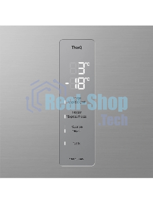 Холодильник LG GC-B459ANMW серебристый двухкамерный 234/110л морозилка снизу, No Frost