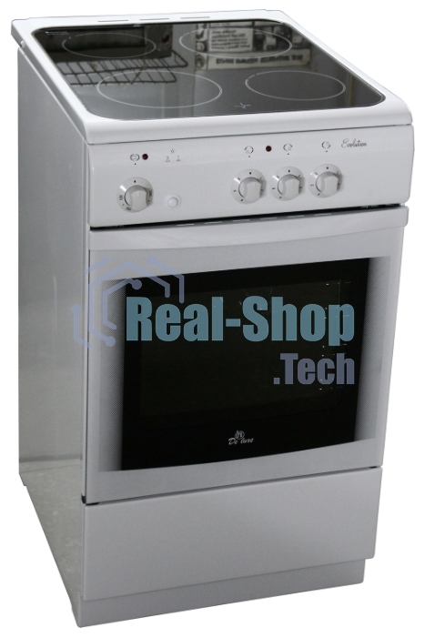 Электрическая плита De Luxe 506003.04ЭС белый, конфорок - 3 шт, духовка - 60 л, 87 см x 50 см x 60 см