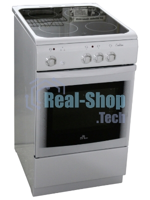 Электрическая плита De Luxe 506003.04ЭС белый, конфорок - 3 шт, духовка - 60 л, 87 см x 50 см x 60 см