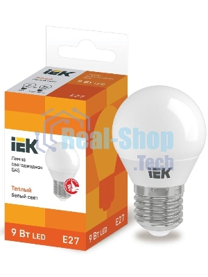 Лампа cветодиодная Iek LLE-G45-9-230-30-E27 ECO G45 шар 9Вт 230В 3000К E27