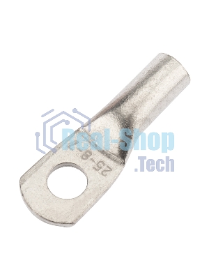 Наконечник медный луженый Rexant ТМЛ 25–8–7 (25мм² - Ø8мм) ГОСТ 7386-80 (в упак. 10 шт.)