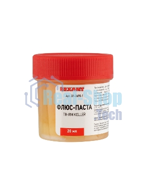 Флюс для пайки Rexant, паста TR-RM KELLER, 20 мл, банка, блистер