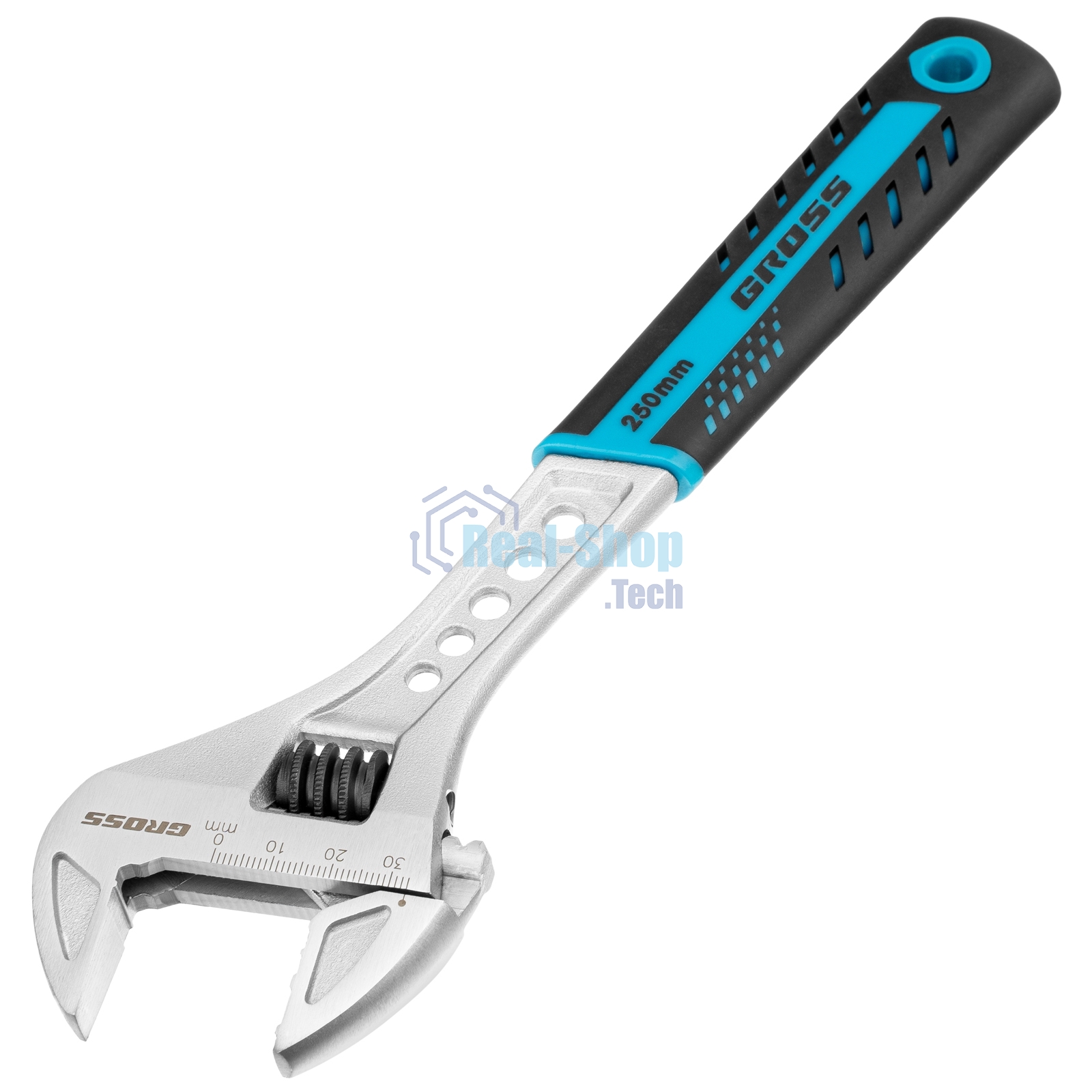 Ключ разводной Gross 15562 250 мм,CrV, двухкомпонентная ручка