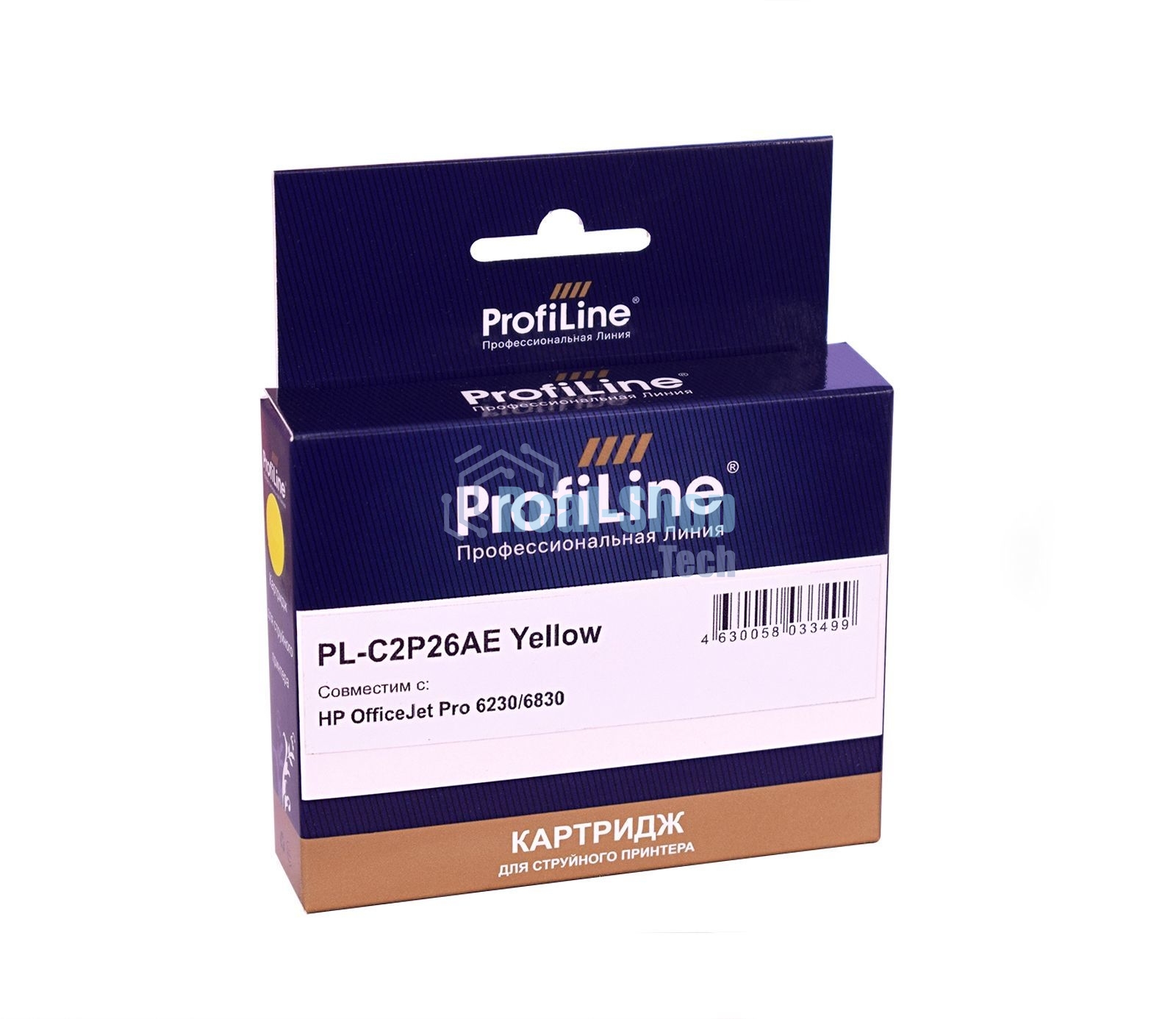 Картридж струйный ProfiLine PL-C2P26AE (№935XL) для принтеров HP OfficeJet Pro 6230/6830 с чернилами на водной основе Yellow