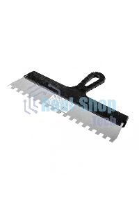 Шпатель Sparta из нержавеющей стали, 350 мм, зуб 10х10 мм, пластмассовая ручка