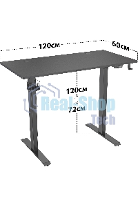 Стол игровой Cactus CS-ED-BBK столешница МДФ черный, каркас черный
