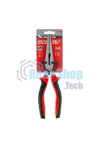 Длинногубцы прямые Matrix, 200 мм, хром-ванадий, двухкомпонентные рукоятки