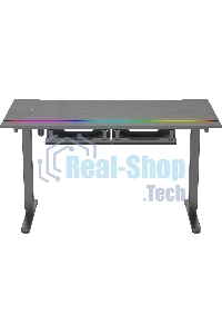 Стол компьютерный Cactus CS-EDXL-GbK столешница МДФ, черный карбон, каркас черный 140x60 см