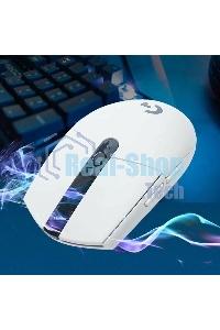 Мышь беспроводная Logitech G304 Lightspeed белый, 12000 dpi, радиоканал, USB, кнопки - 6