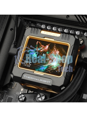 Система жидкостного охлаждения Thermalright Frozen Warframe 360 ARGB Soc-AM5/AM4/1200/1700/1851 черный 4-pin 29.8dB Al LCD Ret (F-WFRAME-360-BL-ARGB)