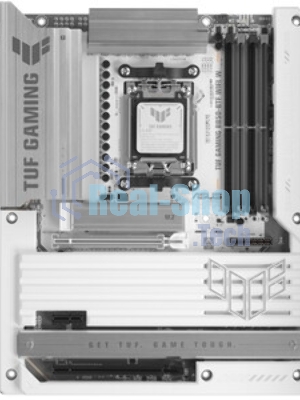 Материнская плата ASUS TUF GAMING B850-BTF WIFI W, AM5, AMD B850, 4xDDR5, 4xSATA, 3xM.2, 1xPCIe 5.0 x16, 1xPCIe 4.0 x16, 1xPCIe 3.0 x1, 1xDP, 1xHDMI, 1x2.5Gb LAN, Wi-Fi 7, Bluetooth 5.4, 1xUSB-C 20Gbps, 3xUSB-A 10Gbps, 4xUSB-A 5Gbps, 2xUSB-A 2.0, 5x3.5 мм, 7.1, ATX