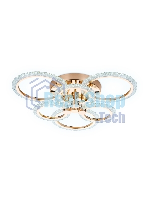 Потолочный светодиодный светильник FA418/3+3 GD золото 90W 580*540*120 (ПДУ РАДИО 2.4G)
