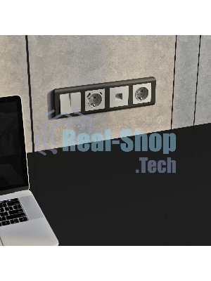 Розетка Ethernet RJ-45 (дымчатый)
