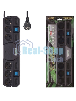 Сетевой фильтр Most TRG 5 м (10 розеток) черный (коробка)