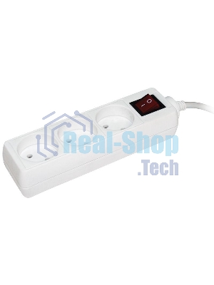 Удлинитель 3х3 м без заземл. 10А IP20 УЗК с выкл. ПВС 2х0.75 ИЭК WYP10-06-03-03-K-N