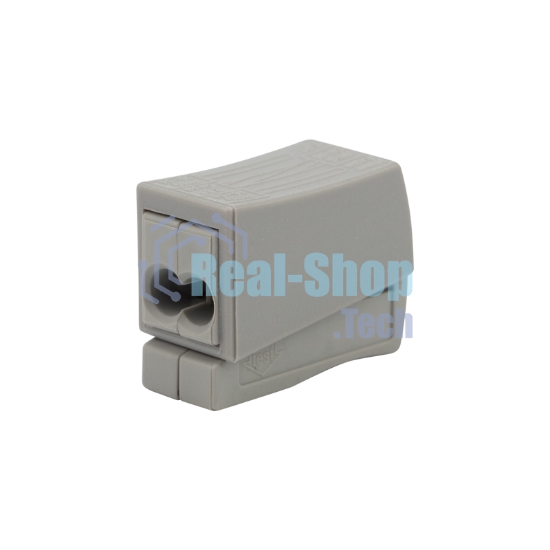 Строительно-монтажная клемма Rexant СМК 224 для светильника на 2 проводника (1,0-2,5)/(0,5-2,5) мм², белая (100 шт./уп.)