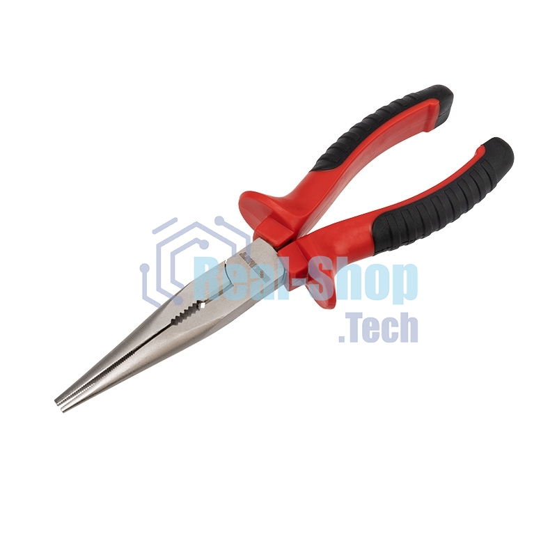 Тонкогубцы Rexant 200 мм никелированные, двухкомпонентные рукоятки