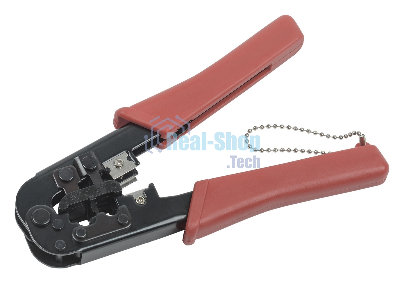 Инструмент обжимной ITK TM1-B10H для RJ-45, RJ-12, RJ-11, без фиксации, с резиновой ручкой