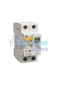 Выключатель автоматический дифференциального тока 2п (1P+N) C 6А 30мА тип A 6кА АВДТ-32 ИЭК MAD22-5-006-C-30