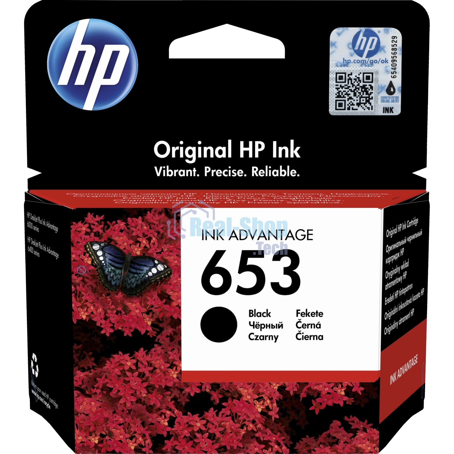 Картридж HP 653 струйный черный (360 стр)