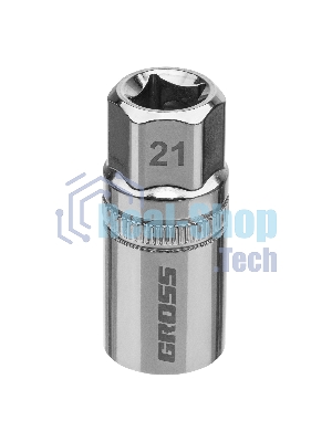 Головка торцевая свечная Gross магнитная, 12-гранная, 21 мм, под квадрат 1/2