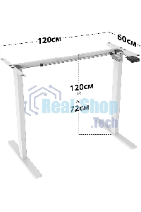 Подстолье Cactus CS-EDF-WT каркас белый