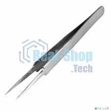 Пинцет прямой с закругленными кончиками Rexant 125 мм (блистер)