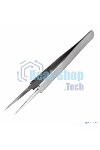 Пинцет прямой с закругленными кончиками Rexant 125 мм (блистер)