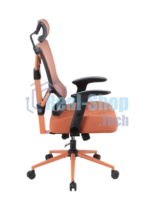 Кресло Chairman CH566 оранжевый, экокожа, 120 кг