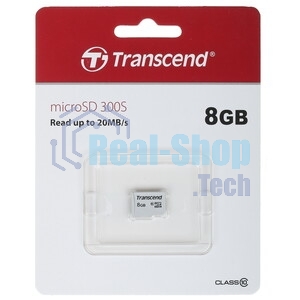 Флеш карта microSDHC 8Gb Class10 Transcend TS8GUSD300S w/o adapter