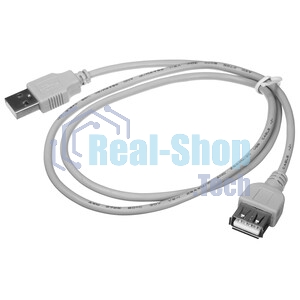 Кабель-удлинитель USB2.0 Cablexpert CC-USB2-AMAF-75CM-N, AM/AF, медь, Pro, 75 см, серый, пакет