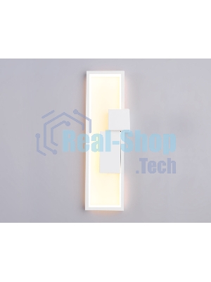 Светильник Ambrella light FL5222 SWH белый песок LED 3000K/4200K/6400K 24W 400*140*100