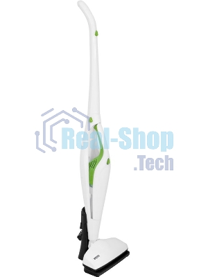 Пылесос вертикальный Mystery MVC-1118 белый/зеленый, питание от аккумулятора, 300 Вт, уборка сухая, пылесборник 0.5 л, работа от АКБ max 30 мин