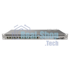 Маршрутизатор MikroTik RouterBOARD 1100Dx4 with Annapurna Alpine AL21400 Cortex A15 CPU (4-cores, 1.4GHz per core), 1Gb RAM, 13xGbit LAN, 60Gb M.2 drive, RouterOS L6, 1U rackmount case, Dual PSU