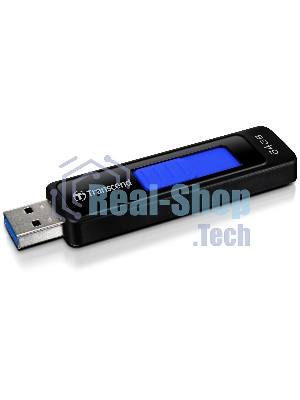 Флешка USB Transcend JetFlash 760 (TS64GJF760), 64Gb, USB 3.0, R/W 130/40, черный/синий