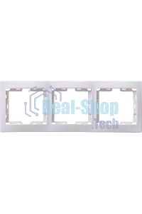 Рамка Iek EMK30-K01-DM РГ-3-КБ 3местн. горизонт. КВАРТА (белый)