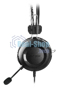 Гарнитура проводная с микрофоном A4Tech HU-35 черный 2м накладные USB оголовье