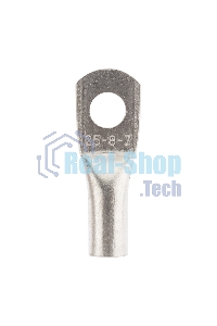 Наконечник медный луженый Rexant ТМЛ 25–8–7 (25мм² - Ø8мм) ГОСТ 7386-80 (в упак. 10 шт.)