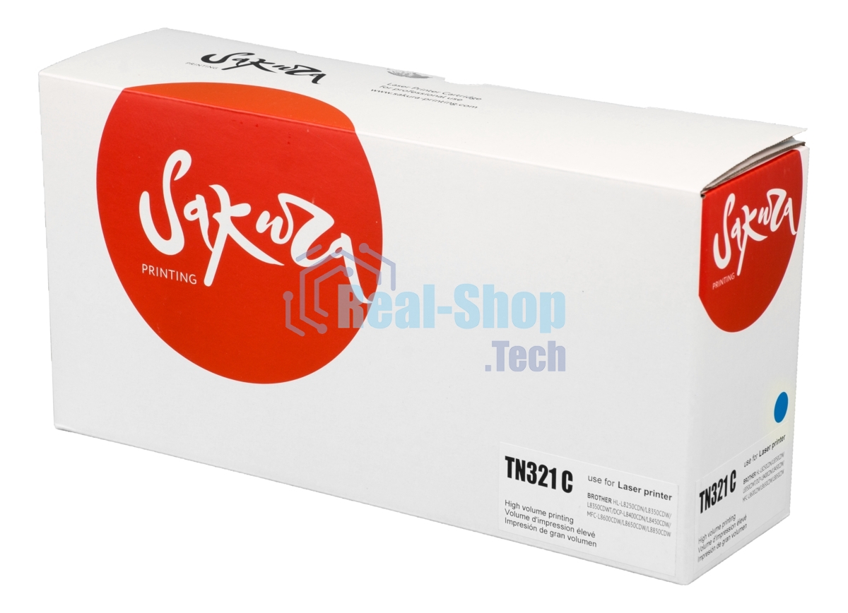 Тонер-туба Sakura KMTN-321C (A33K450) для Konica Minolta, голубой, 25000 к.