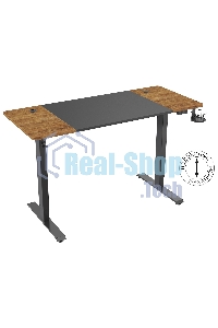 Стол игровой Cactus CS-EDL-BAWD столешница МДФ черный дуб антик, каркас черный