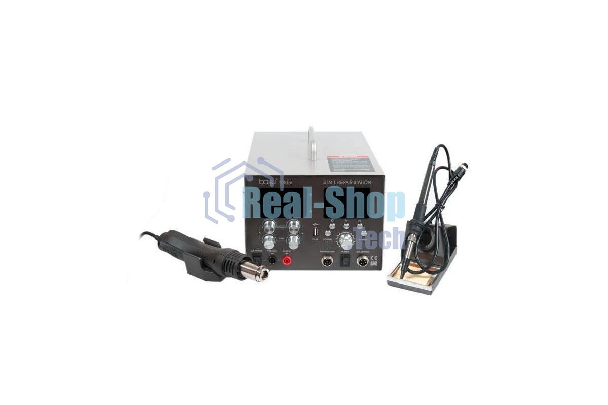 Паяльная станция BAKU ba-9305L ремонтная термовоздушная, 4 в 1