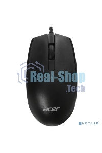Мышь проводная Acer OMW126 черный, 1200 dpi, USB, кнопки - 3