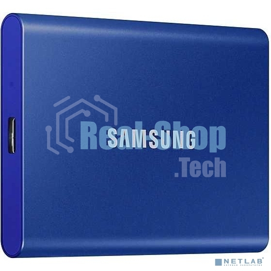 Внешний SSD Samsung T7, 1TB, USB 3.2 Gen 2 Type-C, R/W 1050/1000, синий