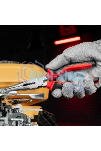 Длинногубцы прямые Matrix, 200 мм, хром-ванадий, двухкомпонентные рукоятки