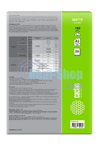 Фотобумага Cactus CS-MA318050 A3/180г/м2/50л./белый матовое для струйной печати