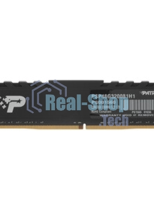 Оперативная память Patriot Signature Premium, DDR4, 8GB (1x8GB), 3200 MHz, CL22, с радиатором, чёрный