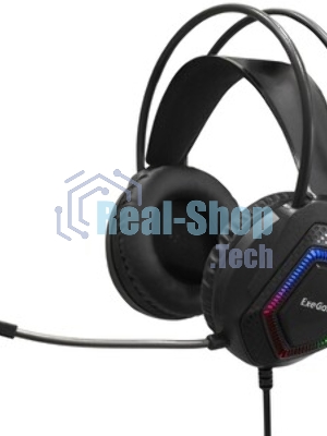 Гарнитура Exegate Cosmos HS-704GL чёрный, проводная, USB, виртуальный звук 7.1, подсветка